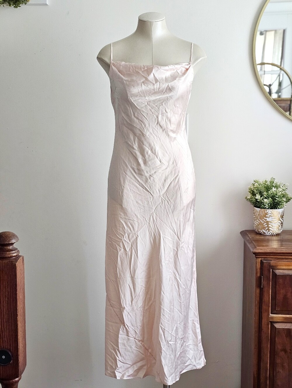 Vintage Victoria’s Secret 100% Silk Blush Pink Slip Dress Maxi Size S